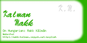 kalman makk business card