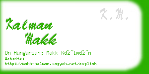 kalman makk business card